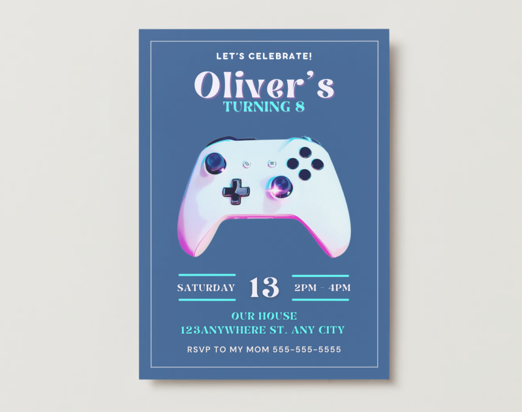 Gamer Birthday Invitation