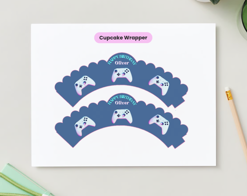 Happy Birthday Gamer Cupcake