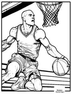 Basketball Player dribbling ball